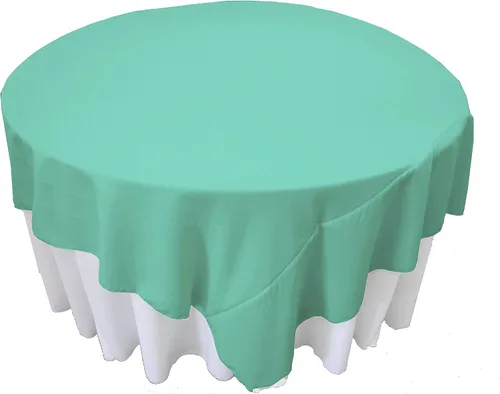 Vista 102 de LA Linen. Mantel cuadrado de popelina de poliéster