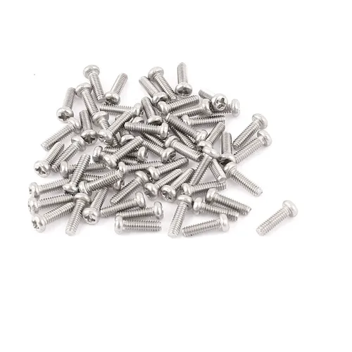Vista 20 de uxcell Tornillos Phillips de cabeza cruzada de acero inoxidable 304 M2 x 0.118 in 60pcs