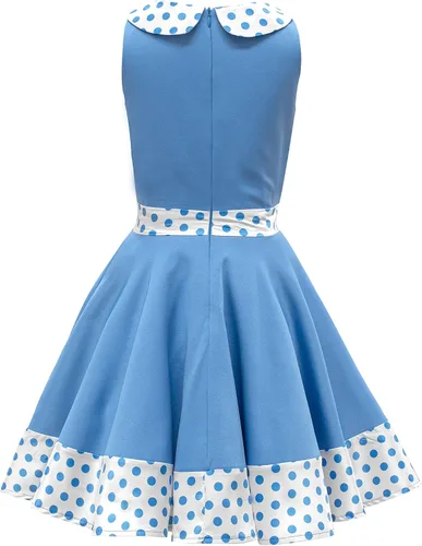Vista 2 de BlackButterfly Vestido vintage de los años 50 con lunares "Zoey" para niñas