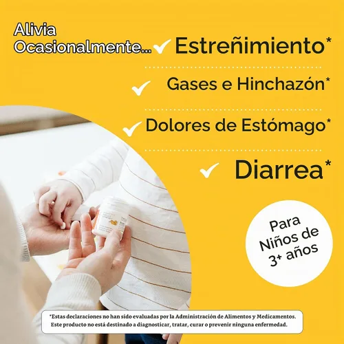 Vista 4 de BioGaia Kids Probiotic Chewables Promueve la regularidad Alivia problemas ocasionales de barriga A partir de 3 años Sin alérgenos, lácteos