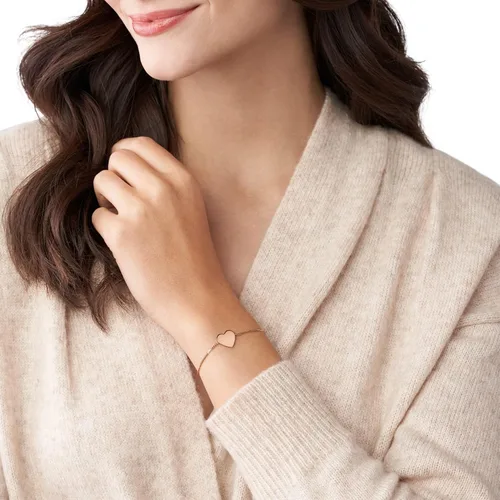 Vista 3 de Fossil Pulsera de regalo personalizada grabable de acero inoxidable para mujer
