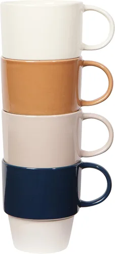 Vista 8 de Now Designs Juego de 4 tazas de gres, flora