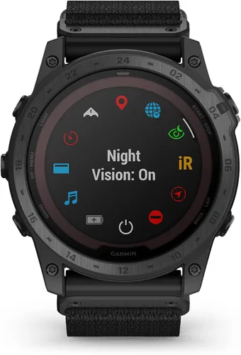 Vista 2 de Garmin tactix 7, Edición Pro, Reloj GPS táctico de construcción robusta con capacidades de carga solar y correa de nylon