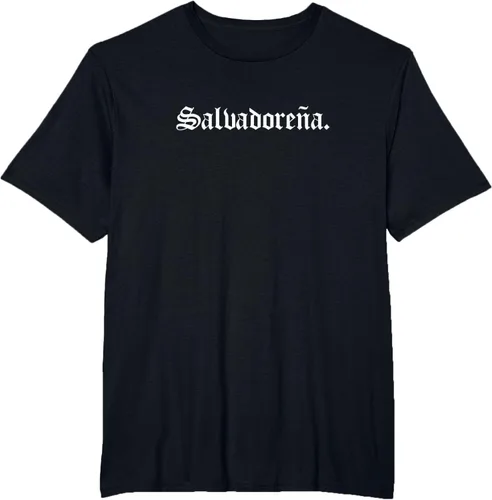 Vista 67 de Camiseta Salvadoreña Mujer, Negro