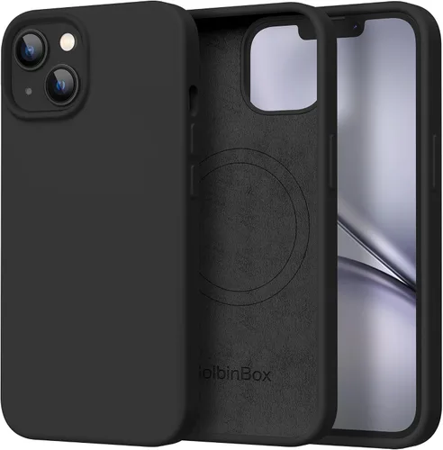 Vista 170 de GolbinBox Funda magnética para iPhone 17, compatible con MagSafe, cubierta de silicona integrada para control de cámara, funda de silicona líquida a
