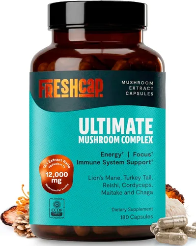 Vista 17 de Freshcap Lions - Suplemento de hongos melena - Apoyo cognitivo, 60 cápsulas