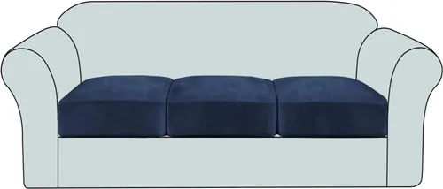 Vista 34 de Funda de cojín elástica de terciopelo, funda de felpa para asiento de sofá, protector de muebles antideslizante para silla/sofá biplaza/sofá