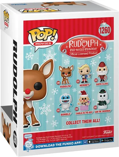 Vista 3 de Funko Pop! Movies: Rudolph - Rudolph - Flocked - Rudolph The Red-Nosed Reindeer - Figura de vinilo coleccionable - Idea de regalo - Producto