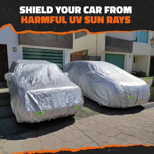 Vista 8 de Mockins 190T - Funda de poliéster para vehículos SUV Small SUV Car Cover for Snow , Frost, Dust, UV & Rain Outdoor & Indoor Car Covers for
