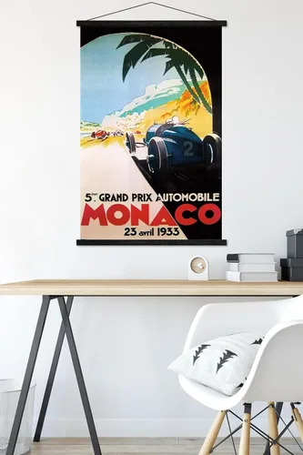Vista 5 de Trends International Grandprix Automobile Monaco 1933 - Póster de pared con marco magnético