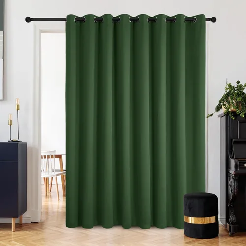 Vista 345 de Deconovo Cortinas opacas 100% con forro negro, cortinas con ojales aisladas térmicamente que reducen el ruido, doble capa para oscurecer