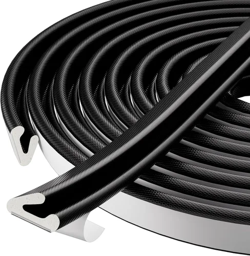 Vista 11 de 2 piezas × 26 pies de burletes para puertas en forma de V, tira de sellado de puerta, espuma autoadhesiva para aislamiento de puertas, burletes