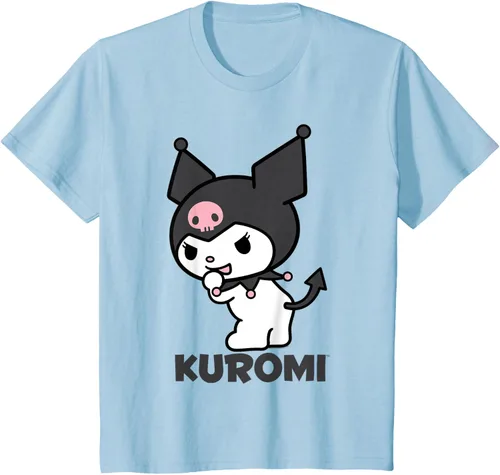 Vista 7 de Sanrio Kuromi - Camiseta con logotipo en la parte trasera Gris Oscuro