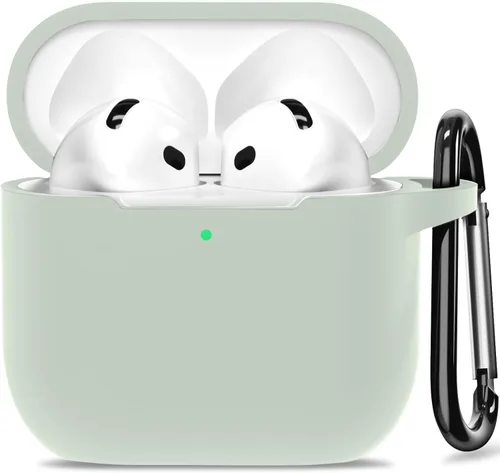 Vista 20 de Funda para AirPods 4, funda de silicona compatible con Apple AirPods de 4ª generación, color rojo