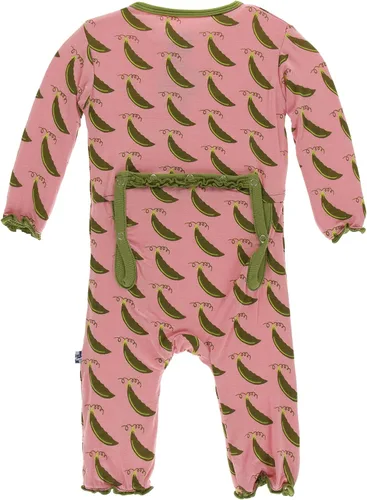 Vista 2 de KicKee Pants Overol sólido con volantes y cremallera, 0-3 Months