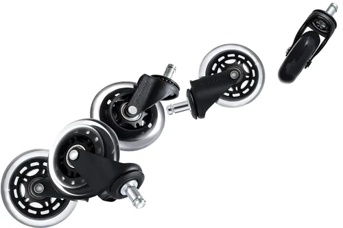 Vista 7 de OfficeFactor - Ruedas para silla de oficina, juego de 5 ruedas resistentes para sillas de madera, ruedas de repuesto para silla de oficina
