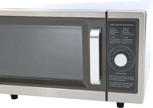 Vista 6 de A-to-Z Supply Microondas comerciales con control de dial, interior de 1 pie cúbico, acero inoxidable, 1000 vatios, aprobado por UL y NSF