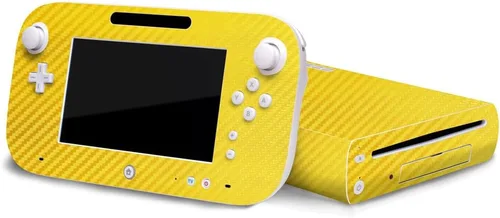 Vista 5 de 3D Carbon Fiber Black - Air Release Vinyl Decal Faceplate Mod Skin Kit by System Skins - Compatible with Nintendo Wii U Console