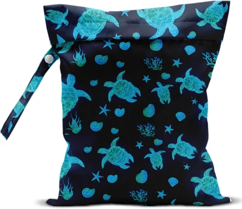 Vista 15 de Bolsa impermeable para traje de baño, bolsa húmeda y seca para playa y viaje, con cierre oculto, reutilizable para bebé, para trajes de baño Tortuga