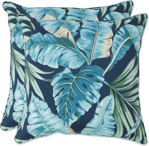 Vista 72 de Pillow Perfect Almohadas lumbares Delray azul marino para exteriores/interiores, 11.5 x 18.5 pulgadas, paquete de 2