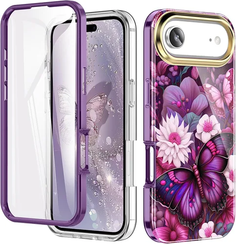 Vista 48 de Funda bonita de mármol para iPhone 13 Pro de 6.1 pulgadas, con protector de pantalla incorporado, ligera y elegante, de TPU, para cuerpo completo, a