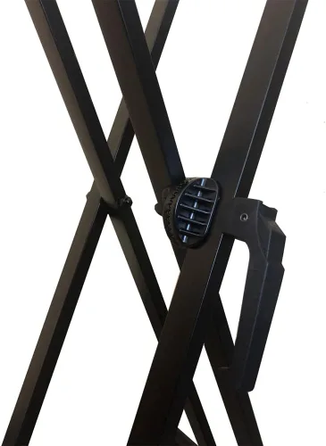 Vista 10 de RockJam Xfinity - Soporte para teclado de piano de alta resistencia, doble X, premontado, infinitamente ajustable con correas de bloqueo