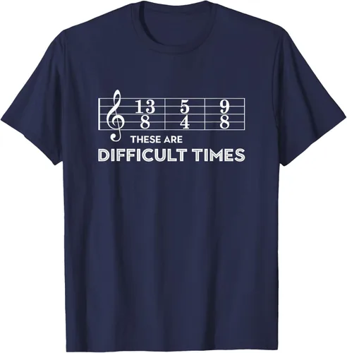 Vista 50 de Musician - Camiseta con texto en inglés "These are Difficult Times", talla S