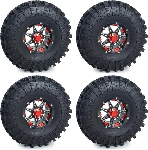 Vista 6 de RC-Hub - 4 neumáticos de goma de 2,2 pulgadas con espuma para 1/10 Axial Wraith 90048 90053