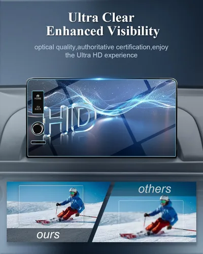 Vista 4 de BIBIBO Protector de pantalla para Honda Pilot 2023 2024 compatible con Honda Pilot 2023 2024 9 pulgadas HD 9H película protectora resistente a