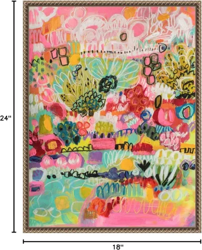 Vista 7 de Amanti Art Karen Fields - Lienzo enmarcado para pared, 24 x 18 pulgadas, jardín bohemio III por Karen Fields, lienzo enmarcado para pared, arte
