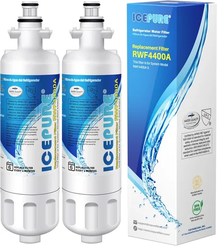 Vista 10 de ICEPURE 4874960100 Filtro de agua de repuesto para refrigerador Blomberg Beko 4874960100, certificación NSF/ANSI 42, reduce el sabor y el olor