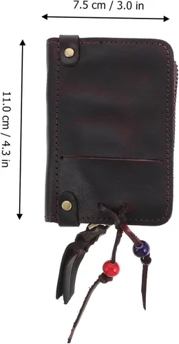 Vista 3 de ERINGOGO 2 pcs key case zip wallet wallets for men leather zip lock organizer Zipper Car Key Bag car case key