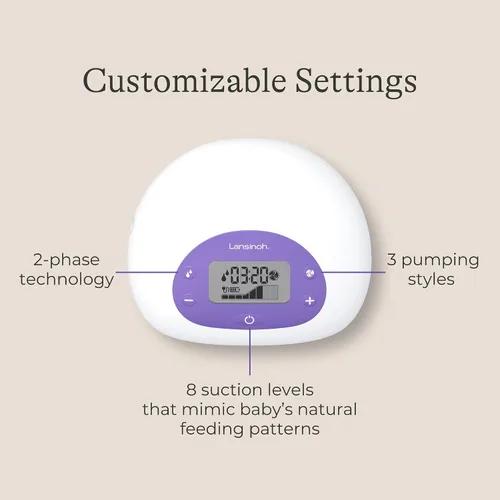 Vista 3 de Lansinoh Oh Baby Kit de Esenciales para Recién Nacidos – Extractor de Leche Eléctrico Doble Signature Pro con Embudos de 25mm (0.98 pulgadas), 2