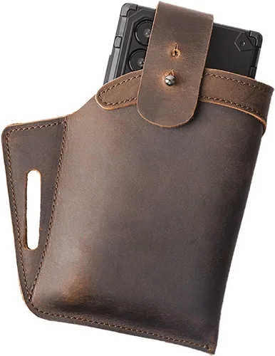 Vista 9 de Topstache Funda de cuero para cinturón, funda de teléfono celular con tapa para iPhone 14, 14 Pro, 13 Pro, 13, 12 Pro, 12, 11, XR, Galaxy S22, S21