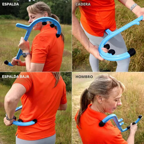 Vista 6 de Tiger Tail Masajeador de Bastón Tiger para Espalda y Cuello – Gancho de Masaje tipo Bastón de Terapia de Acupresión de Tejido Profundo para Puntos