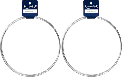 Vista 6 de Realeather Crafts Anillos de metal de zinc, 7 pulgadas, 3/paquete, blanco, 1 paquete