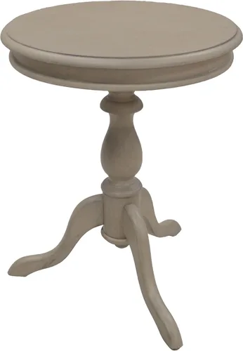 Vista 12 de Carolina Chair & Table Glida - Mesa auxiliar redonda para decoración del hogar, muebles de estilo clásico, torno de madera, base de pedestal