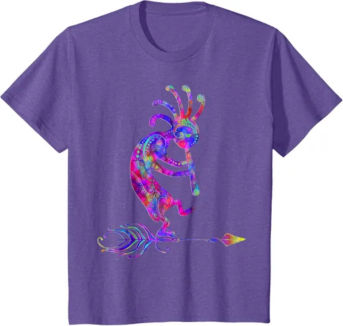 Vista 61 de Native American Kokopelli With Feather 2 - Camiseta Fan Fun, Negro, S