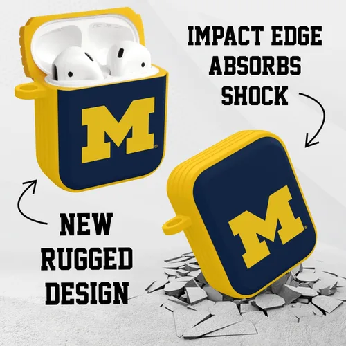 Vista 3 de Michigan Wolverines HDX - Funda compatible con Apple AirPods Gen 1 y 2 (clásico)