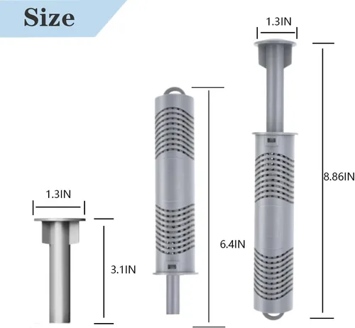 Vista 5 de Cartucho de iones de plata para bañera de hidromasaje, palos minerales de spa con 4 meses de vida útil universal para bañera de hidromasaje Gris