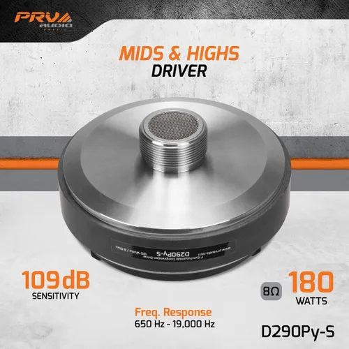 Vista 2 de PRV AUDIO D290Py-S 180 Watts 1" Pro Audio atornillado controlador de compresión 8 ohmios (individual)