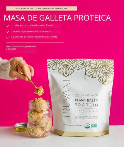 Vista 4 de Truvani Proteína en polvo orgánica a base de plantas Vainilla 18