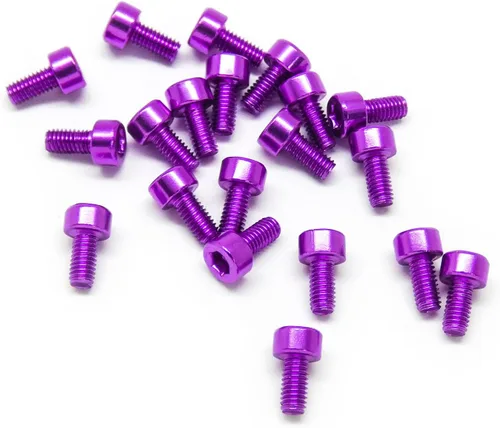 Vista 4 de 20pcs M3x6mm Tornillos de cabeza de zócalo 6063 Aluminio Hex Socket (Anodized Colors) (negro)