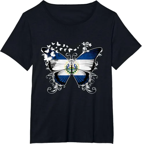 Vista 34 de Camiseta Salvadoreña Bandera El Salvador, Negro