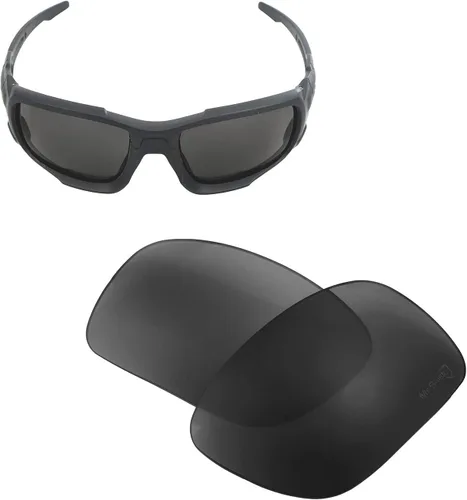 Vista 3 de Walleva Lentes de repuesto para gafas de sol Oakley Shocktube, múltiples opciones disponibles (negro, Mr. Shield Polarizado)