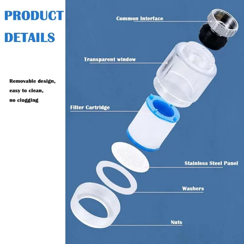 Vista 3 de LiXiongBao Grifo Giratório de 360° Purificador de Água, Reduce Cloro, Elimina Fluoruro, Metales Pesados, Suaviza Agua Dura, Fácil Instalación, 4