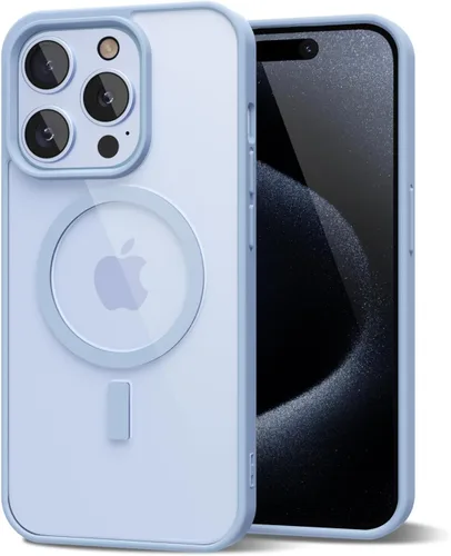 Vista 156 de oakxco Funda magnética transparente compatible con Magsafe, bonita funda delgada y transparente de poliuretano termoplástico no amarillenta, carcasa