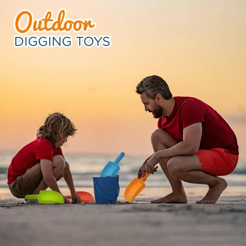 Vista 7 de 4E's Novelty Pala de arena para niños a granel, paquete de 12 palas de playa de plástico resistente, para plantar, excavar y herramienta de jardín