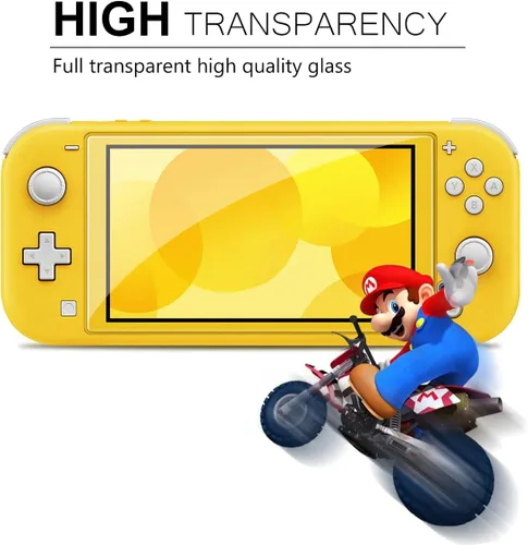 Vista 3 de Paquete de 4 Protector de pantalla de vidrio templado para Nintendo Switch Lite, iVoler transparente HD, alta definición, transparente antiarañazos