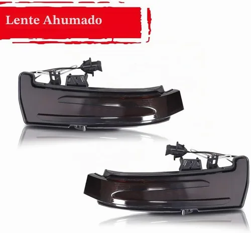 Vista 2 de Lente ahumada Switchback blanco ámbar dinámico intermitente secuencial LED espejo lateral luz de giro montaje para Mercedes-Benz C E S CLA CLS GLK